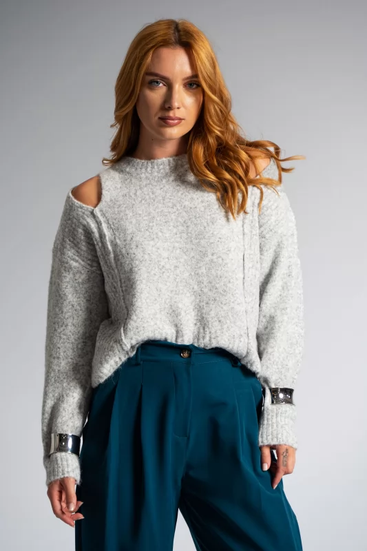 Sweater Cut Out Shoulders