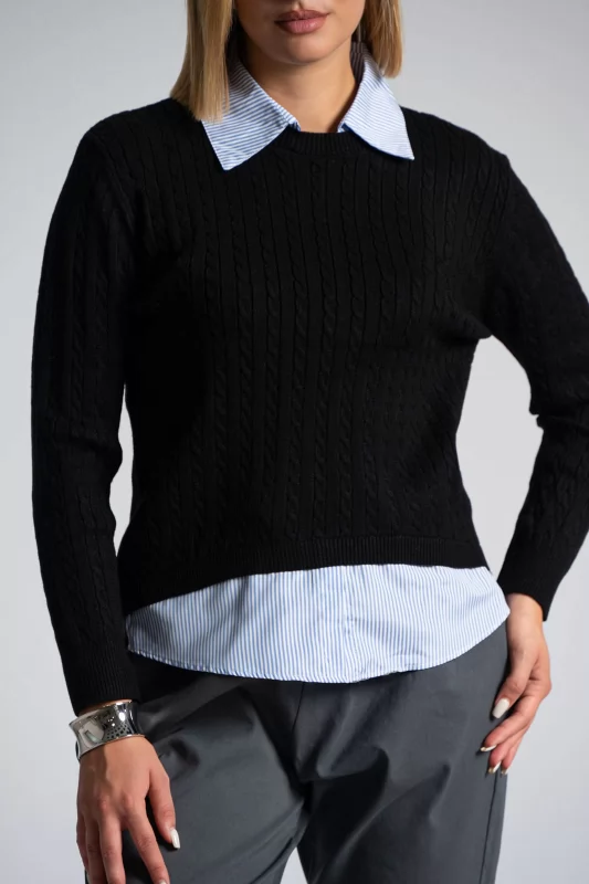 Sweater Collar Shirt