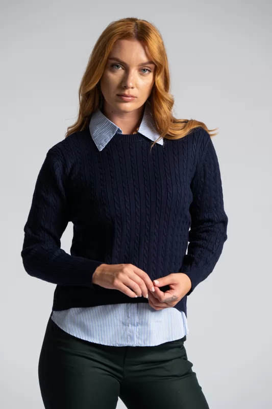 Sweater Collar Shirt