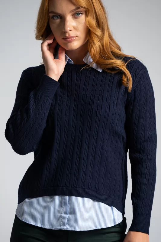 Sweater Collar Shirt