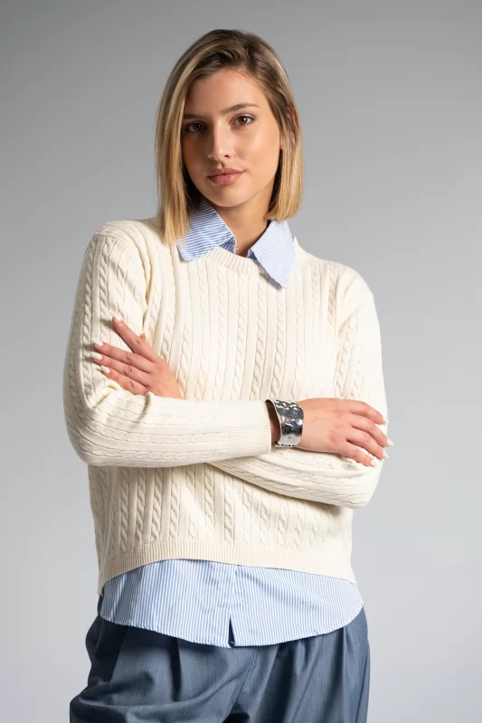 Sweater Collar Shirt