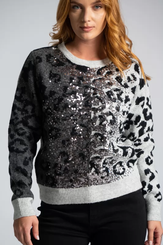 Sweater Leopar Sequin