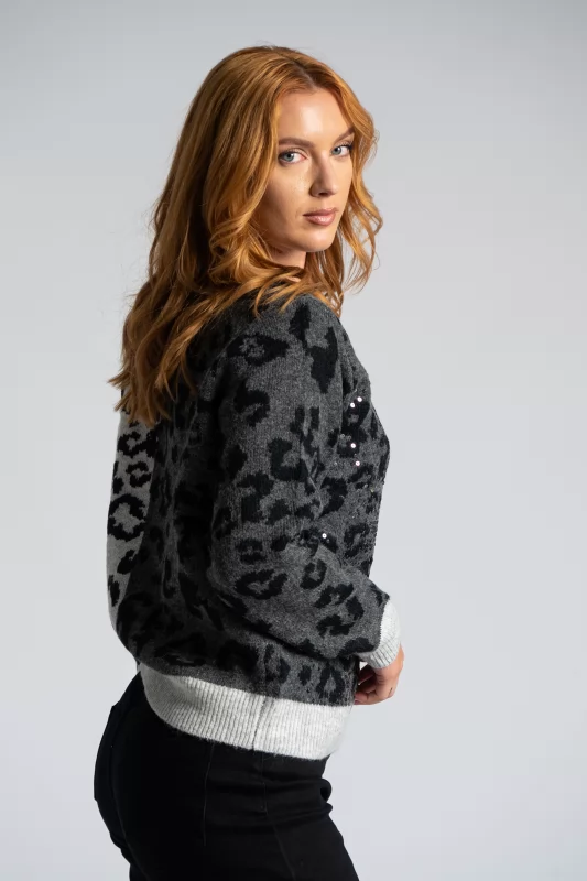 Sweater Leopar Sequin