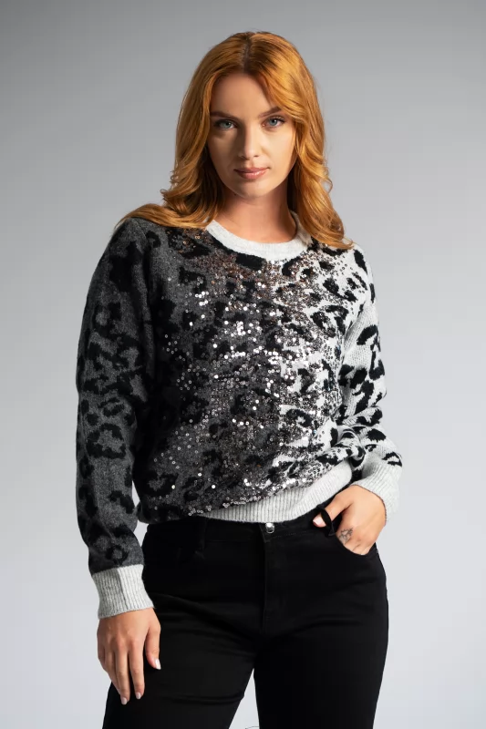 Sweater Leopar Sequin