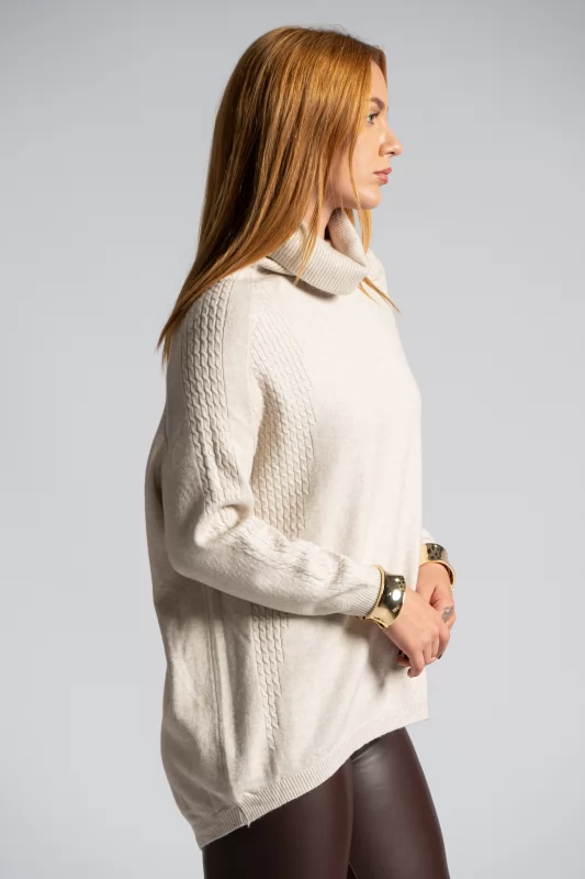 Sweater Knitted Embossed Sweater