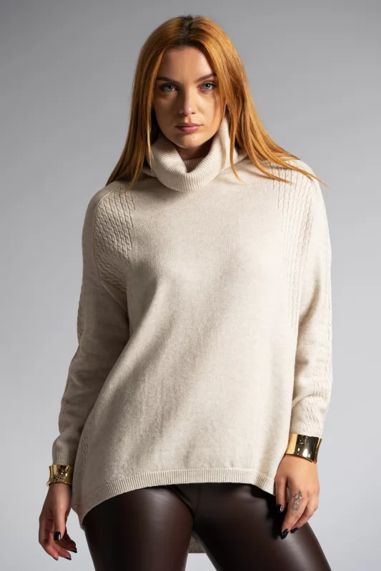 Sweater Knitted Embossed Sweater