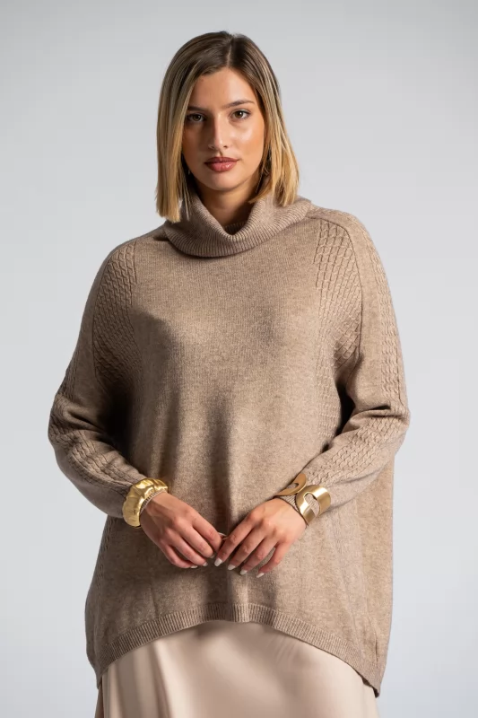 Sweater Knitted Embossed Sweater