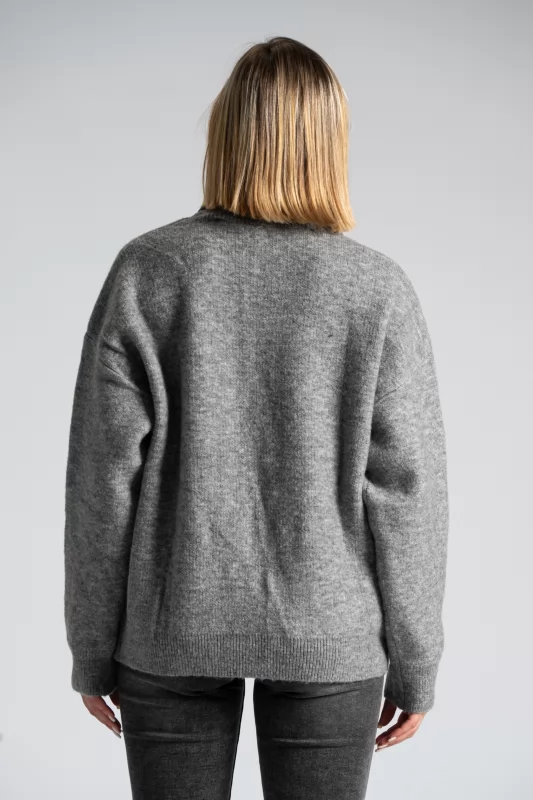 Sweater Knitted Q Collar