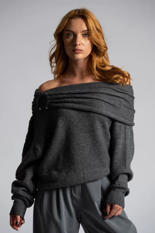 Πουλόβερ Off Shoulder Κρίκος