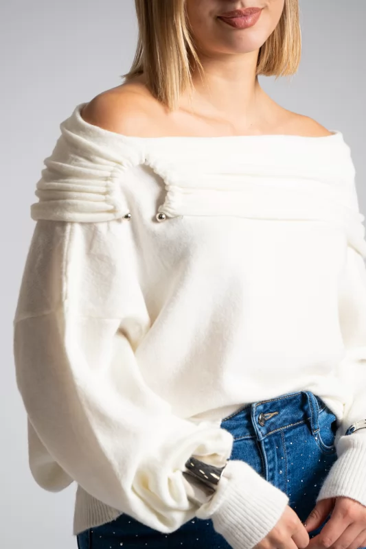 Πουλόβερ Off Shoulder Κρίκος