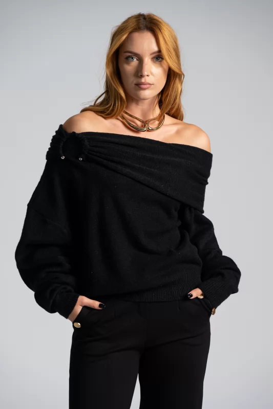 Πουλόβερ Off Shoulder Κρίκος