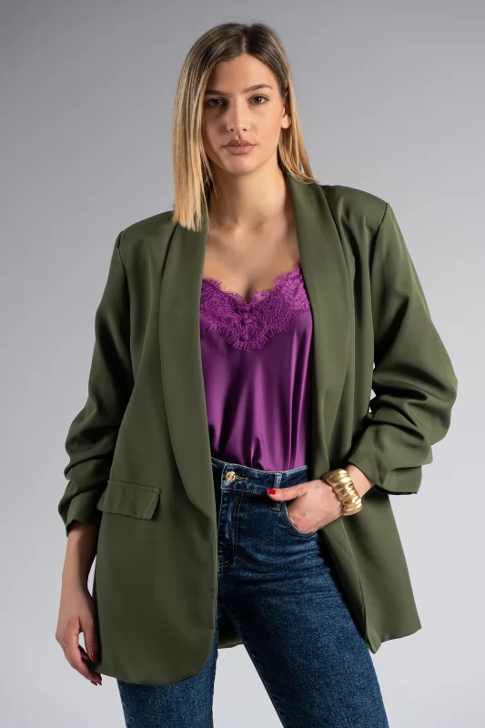 Blazer Casual Ruffle