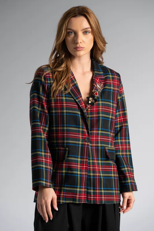 Jacket Plaid pin