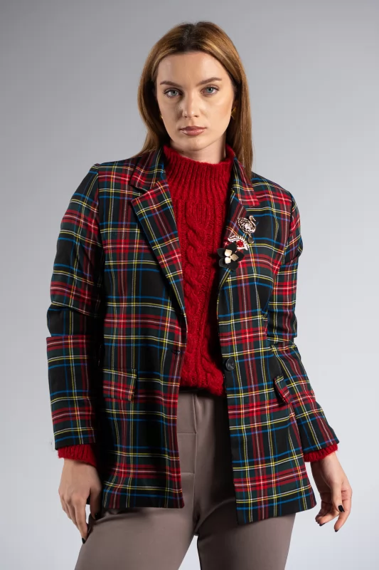 Jacket Plaid pin