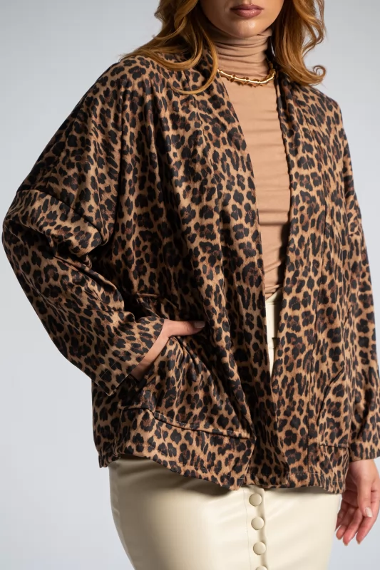 Blazer-Cardigan Animal Pattern