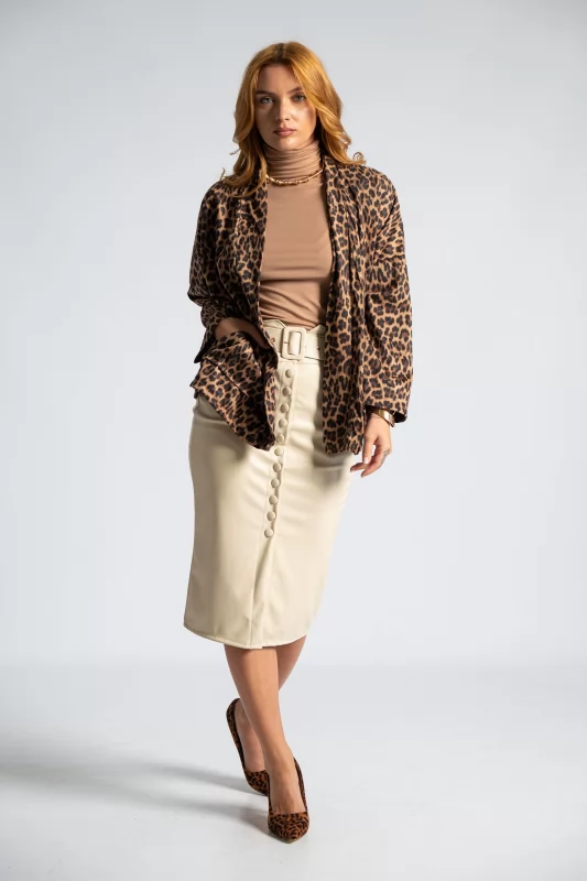 Blazer-Cardigan Animal Print