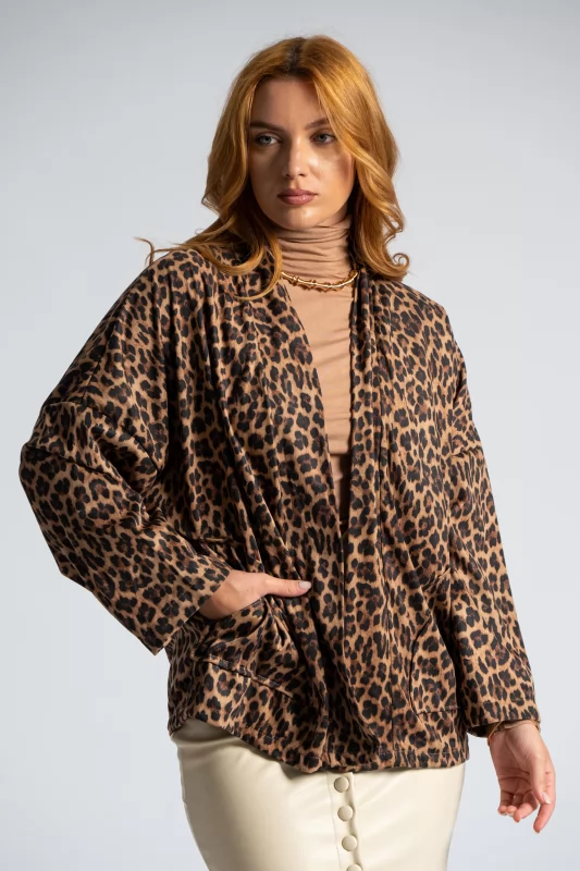 Blazer-Cardigan Animal Print