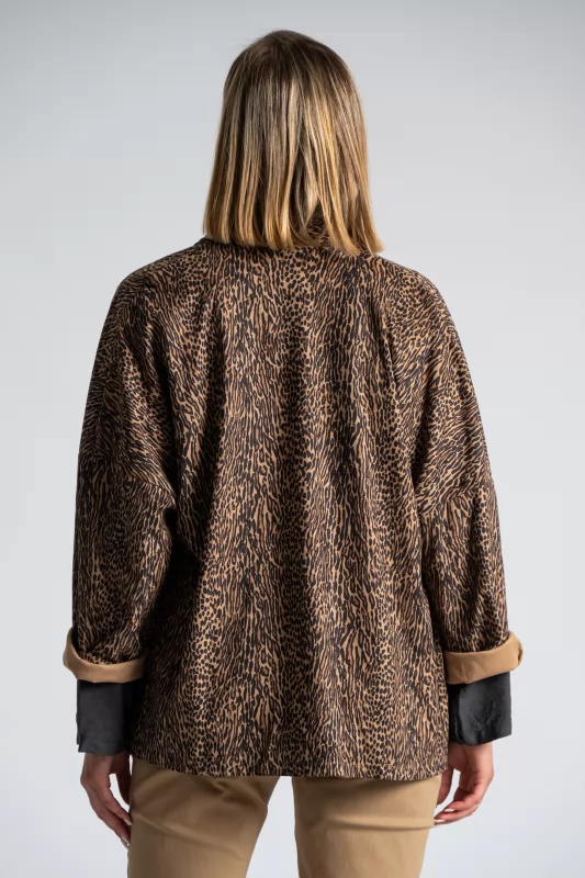 Blazer-Cardigan Animal Print