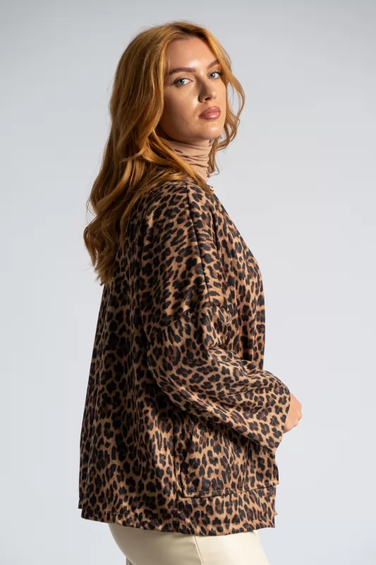 Blazer-Cardigan Animal Print