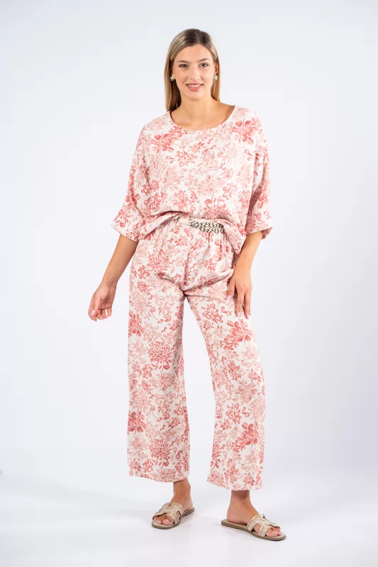 Set Floral Pink-White