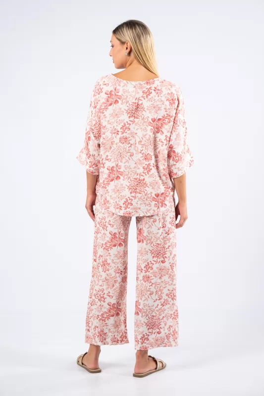 Set Floral Pink-White