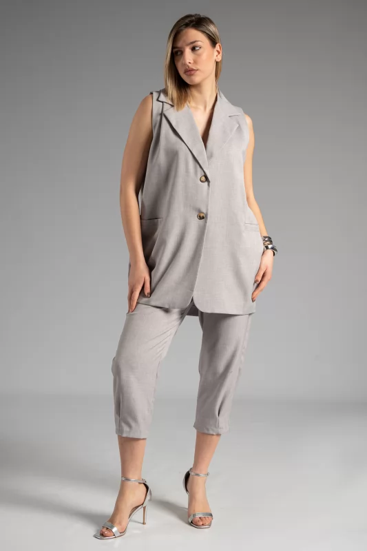 Vest-pants Set Grey