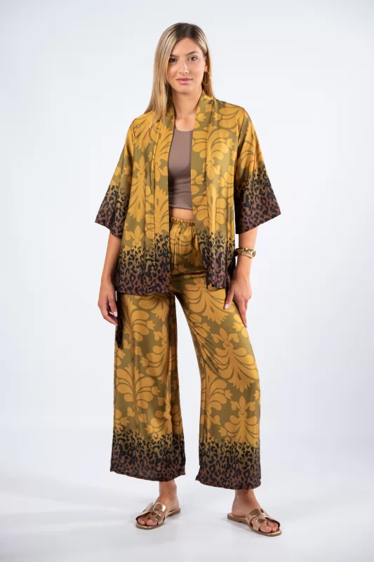 Set Kimono-Pants Khaki-Dijon