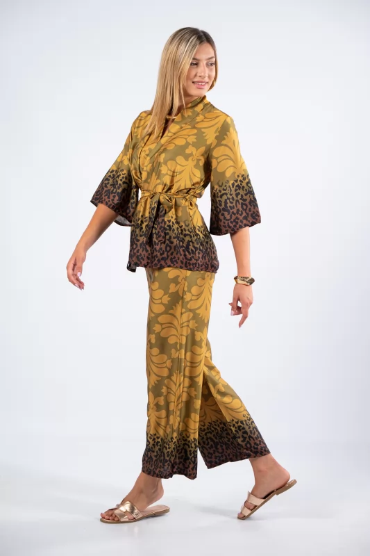 Set Kimono-Pants Khaki-Dijon