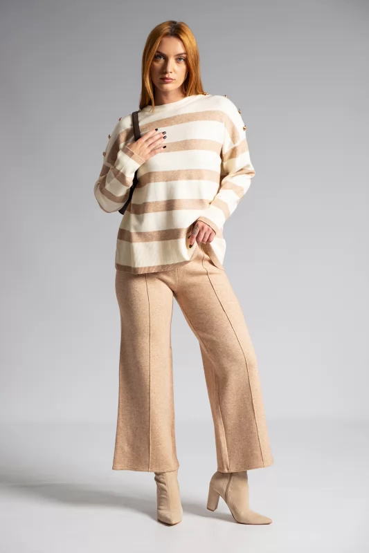 Set Blouse-Pants Ankle Stripes