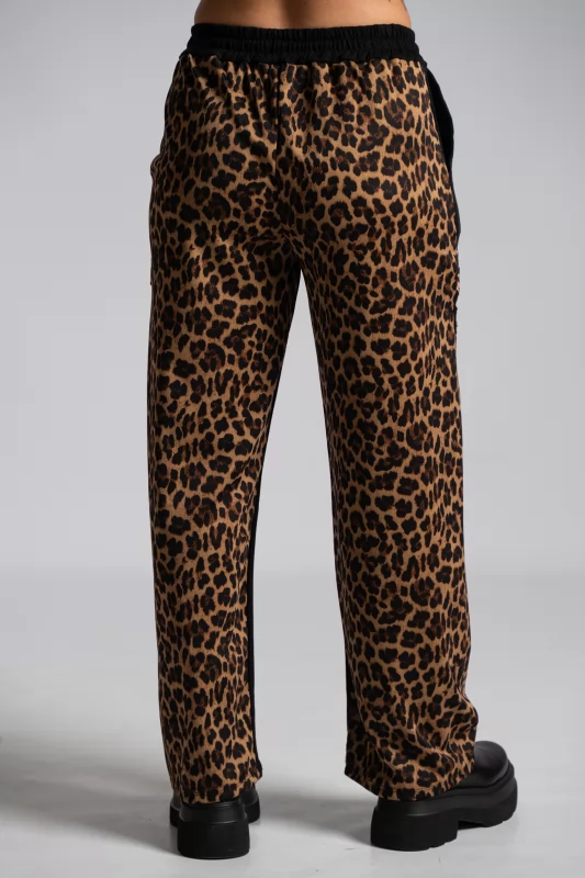 Animal Pattern Blouse-Trousers Sweatpants Set