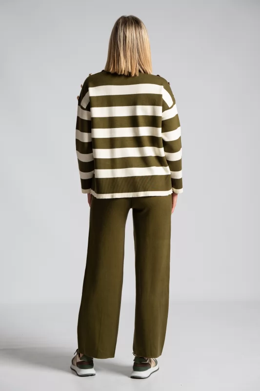 Set Blouse-Pants Solid Stripes