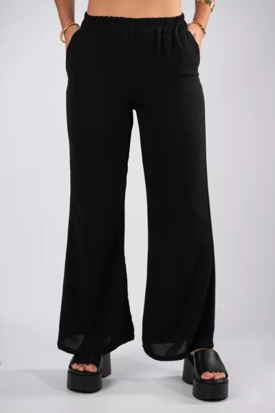 Pants-Blouse Set Binding Black