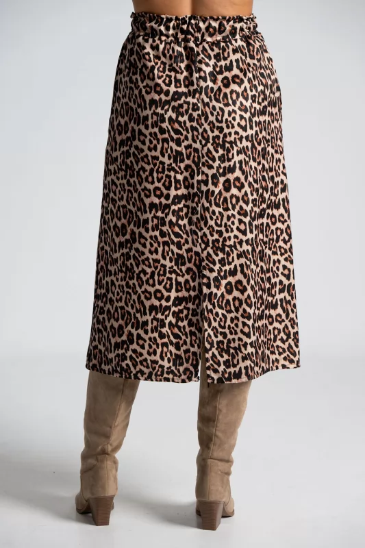 Σετ Σακάκι Φούστα Midi Leopard