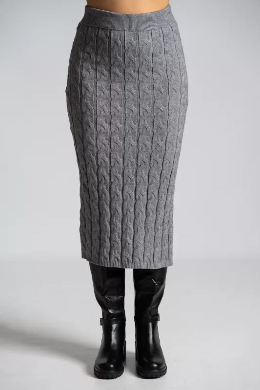 Set Knitted Top-Skirt