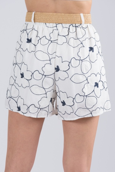 Shorts Embroidery White