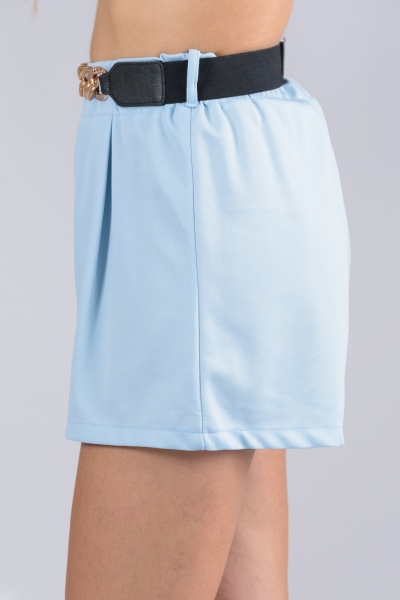 Shorts With Belt Light Blue