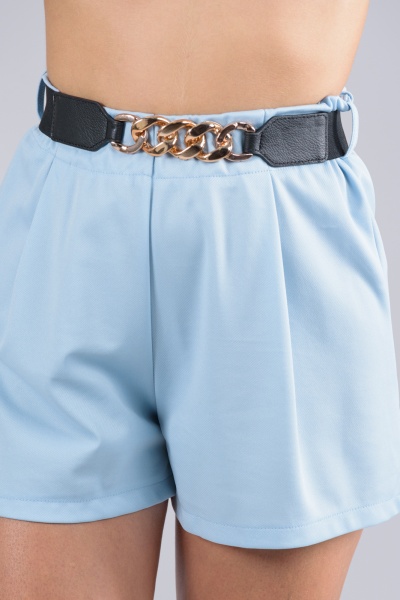 Shorts With Belt Light Blue