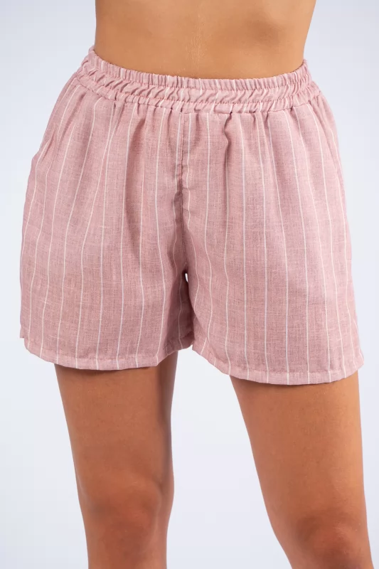 Shorts Ριγέ Dusty Pink