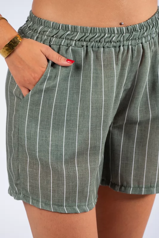 Shorts Stripes Khaki