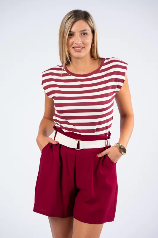 Shorts Ζώνη Wine Red