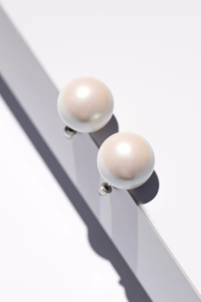Σκουλαρίκια Big Pearl Λευκά