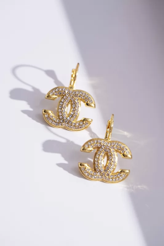 Earrings CC Strass Gold