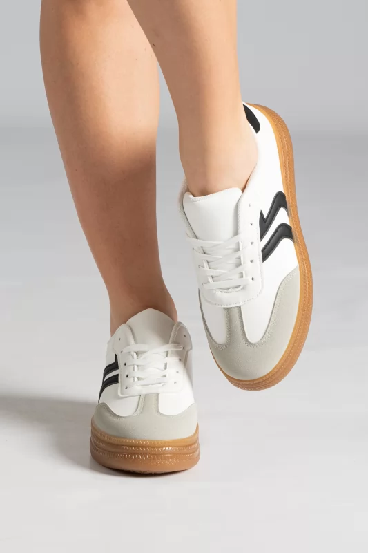 Sneakers Platform Suede Detail