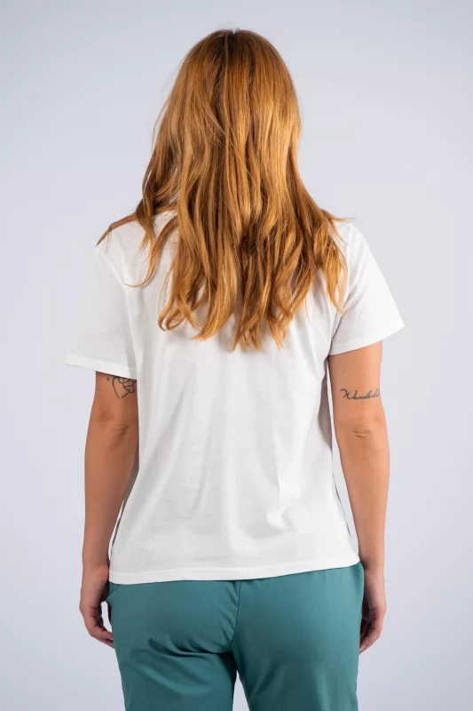 T-Shirt 3D Μαργαρίτες Λευκό