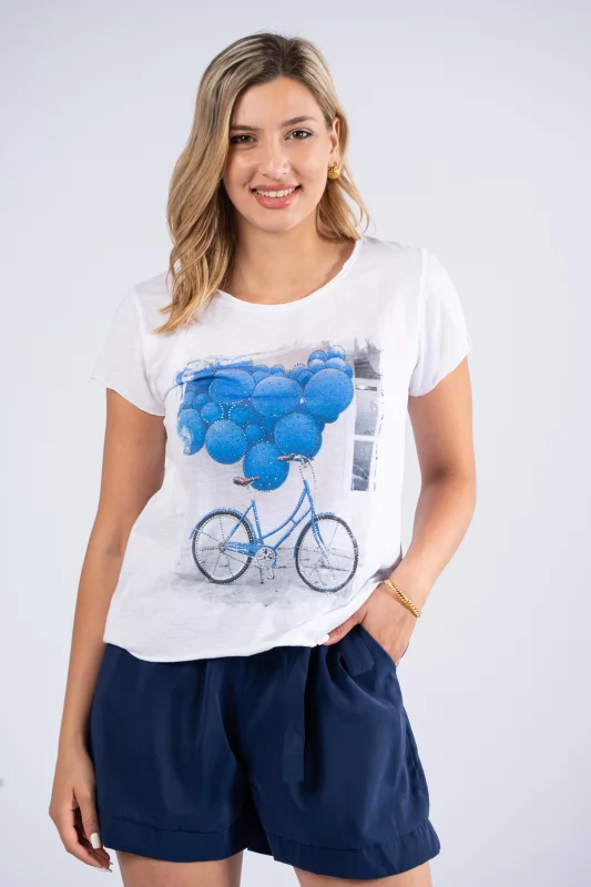 T-shirt Balloon Blue-White