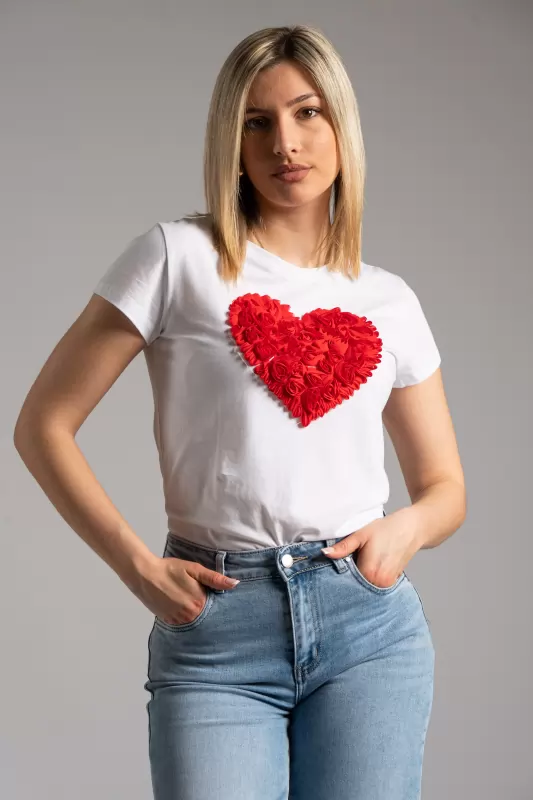 T-shirt Heart Roses