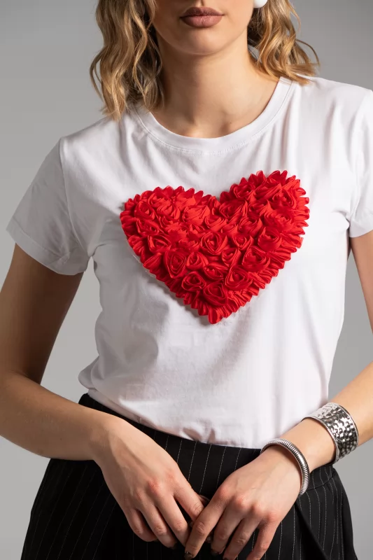 T-shirt Heart Roses