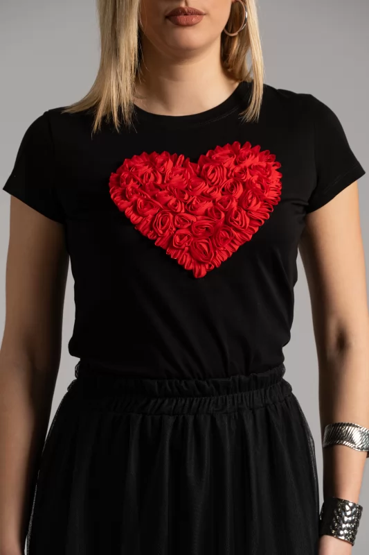 T-shirt Heart Roses