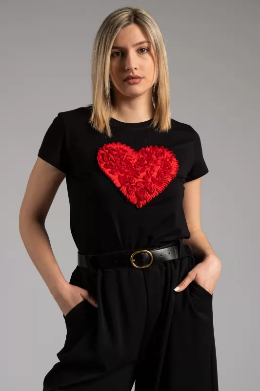 T-shirt Heart Roses