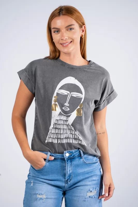 T-shirt Mona Ανθρακί